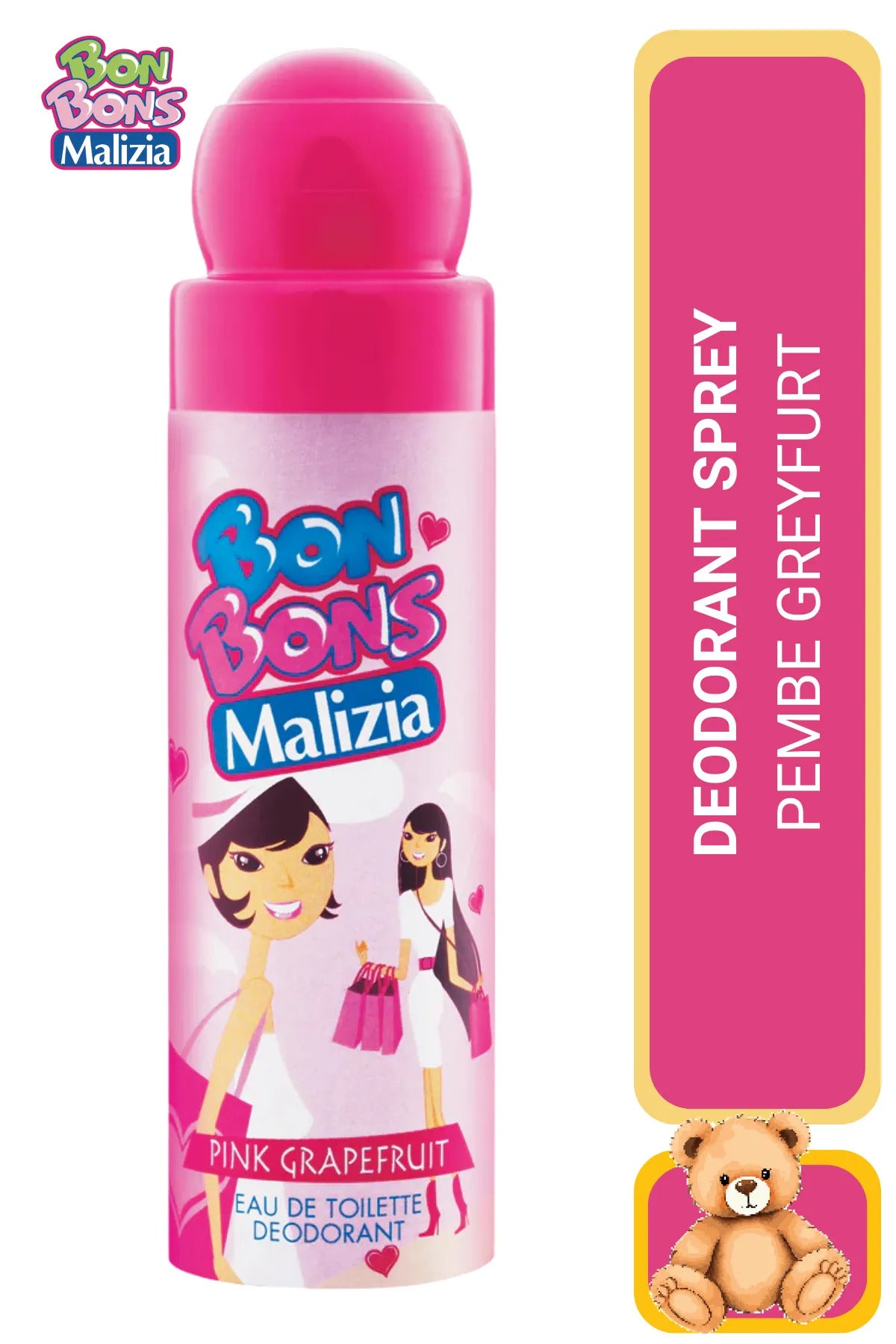 Bon Bons Çocuk Deodorant Sprey Pembe Greyfurt 75 ml