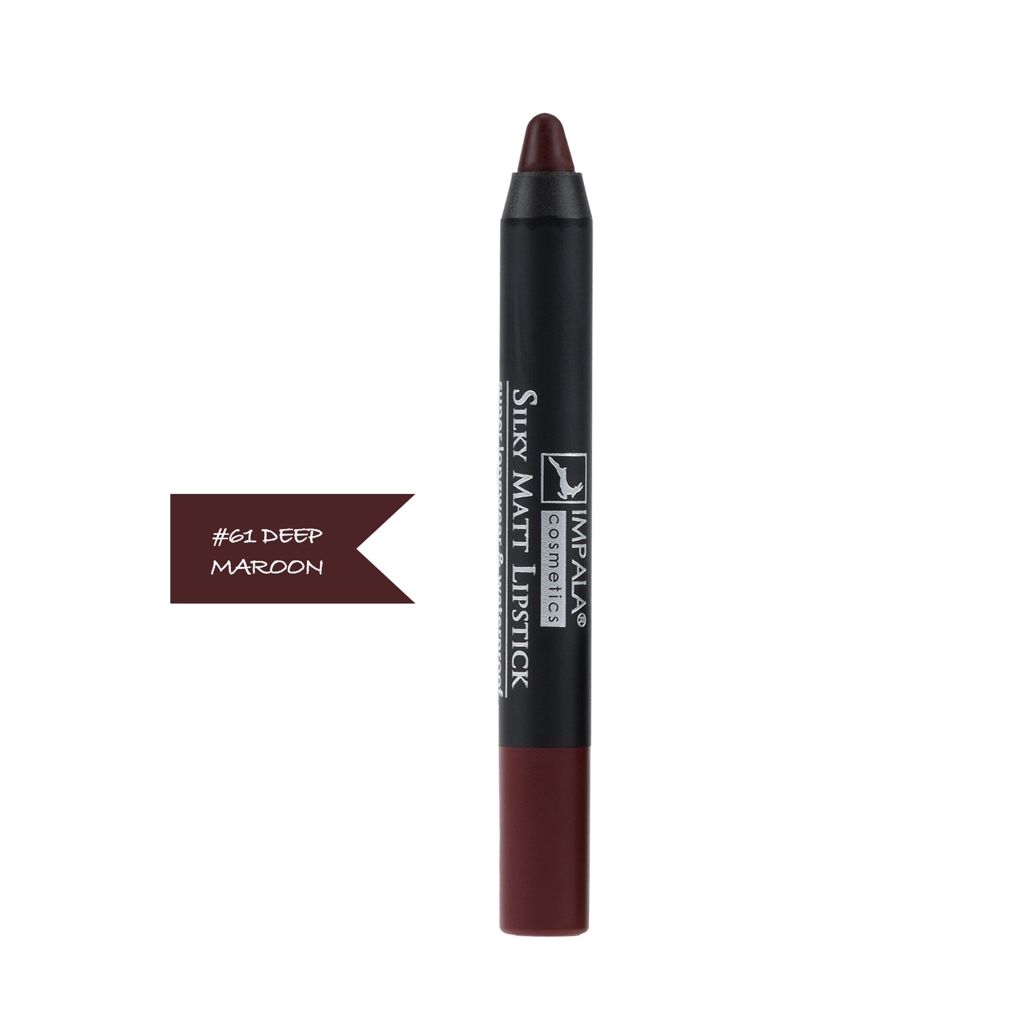 Dudak Kalemi - Silky Matt Lipstick - Uzun Süre Kalıcı & Suya Dayanıklı No 61 deep maroon