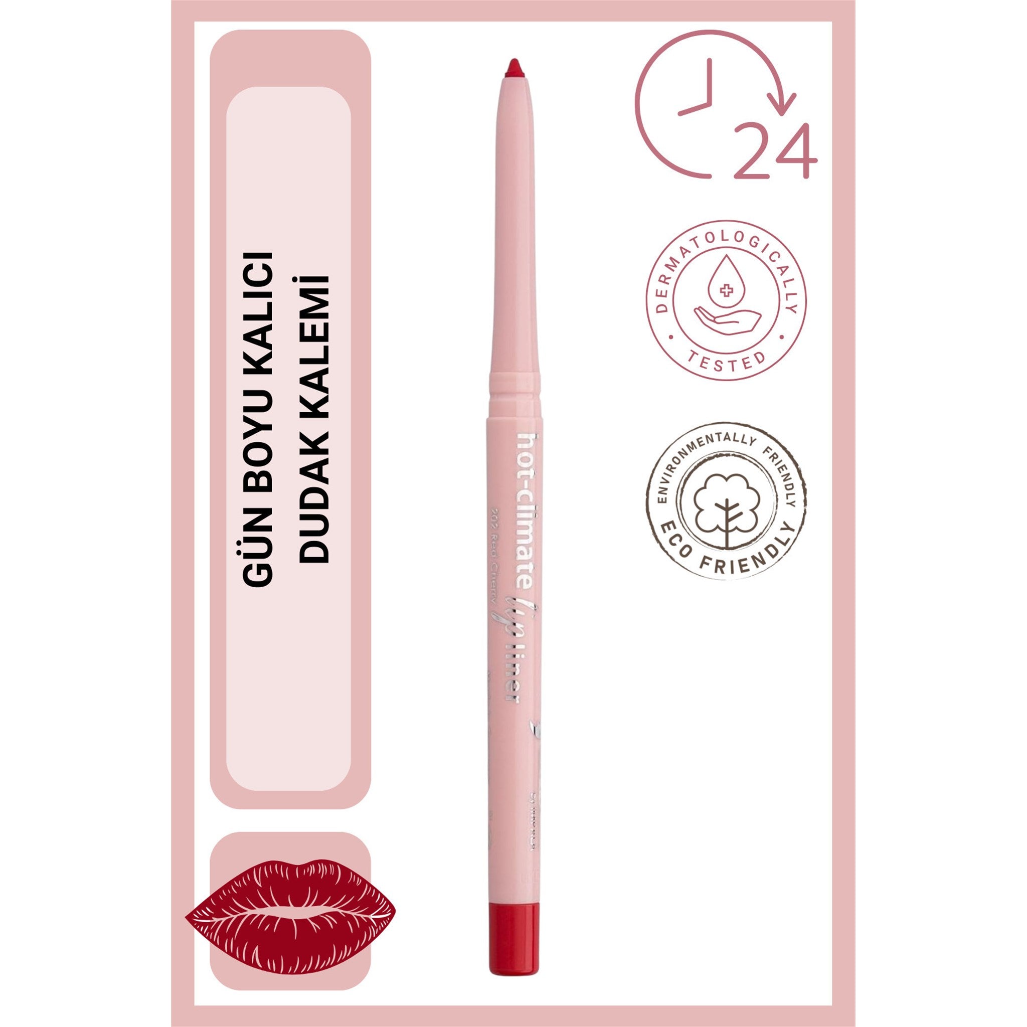 ORYX Lip Pencil Hot-Climate No: 202 Vişne Kırmızı