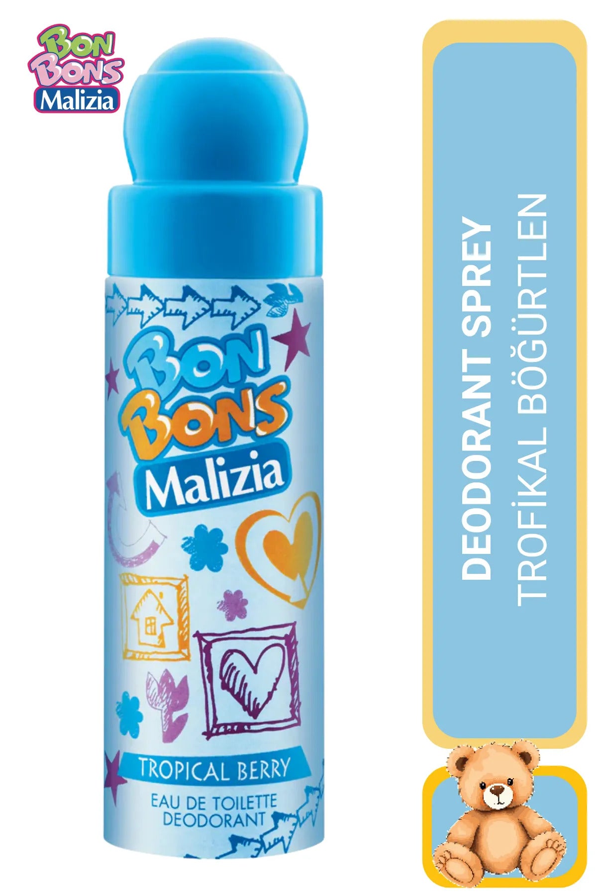 Bon Bons Çocuk Deodorant Sprey Tropikal Böğürtlen 75 ml